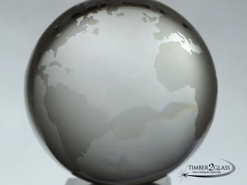 customized globe with Timber 2 Glass, personalize globe, laser engrave globe