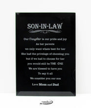 Love Son in Law Plaque