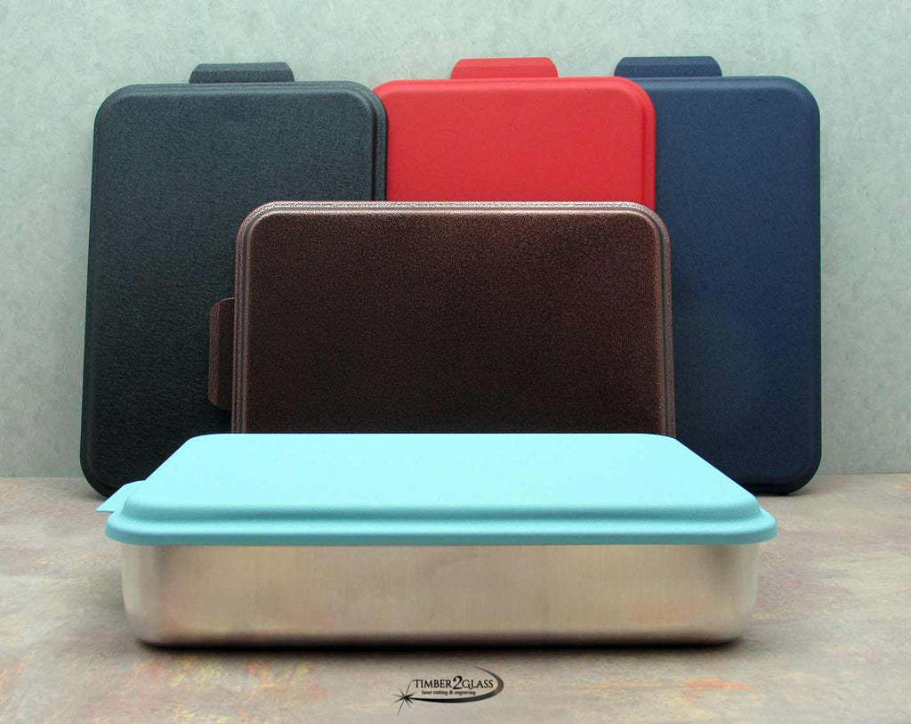 Reviews: Personalized Cake Pan - Turquoise Laser Engraved Lid