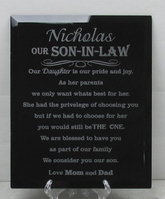 Love Son in Law Plaque