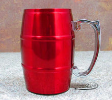 red barrel mug, laser engrave barrel mug, customize barrel mug, personalize barrel mug