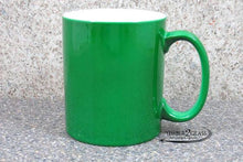 customize green coffee cup by Timber 2 Glass, personalize coffee cup, laser engrave coffee cup
