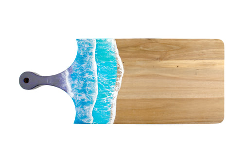 Acacia Wood & Blue Wave Epoxy Serving Board