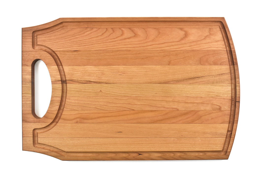 Cherry Cutting Board with Handle and Juice Groove