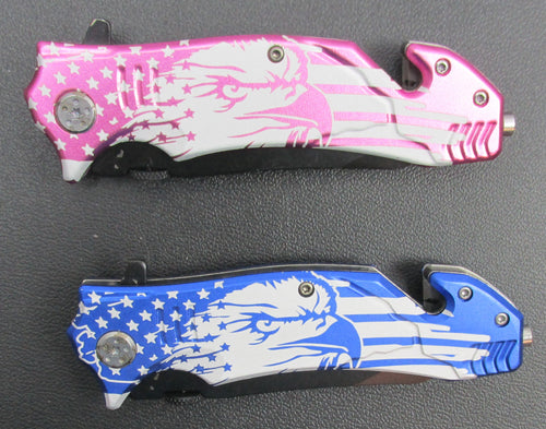 Rescue Knife Eagle/Flag