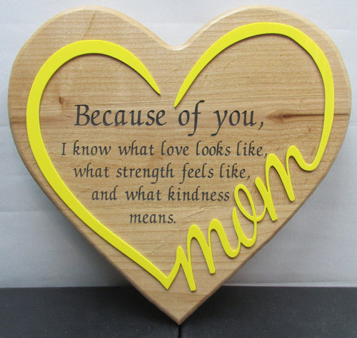 Mom Heart Plaque