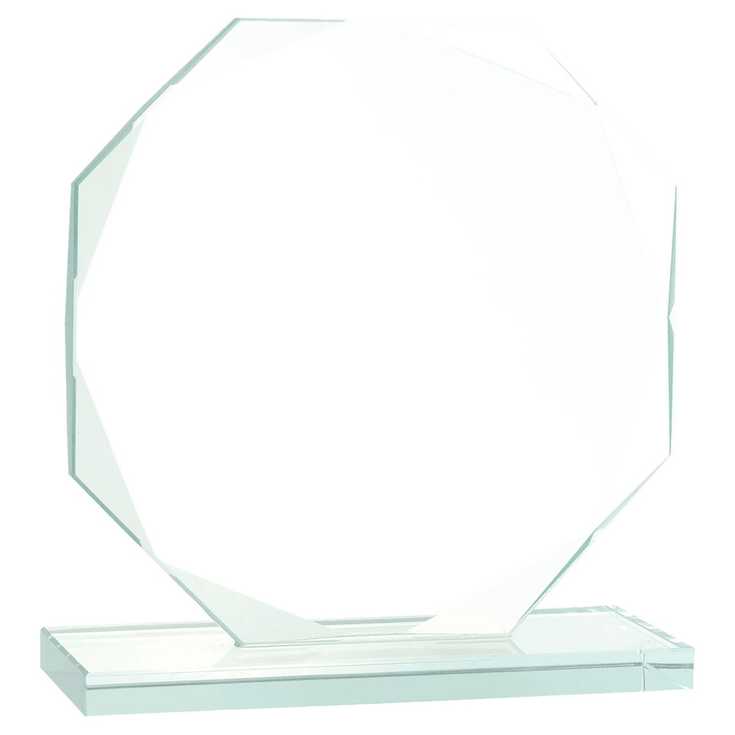 Octagon Jade Glass Award 7.5