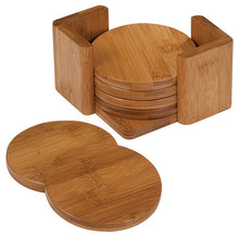 Bamboo Coaster Set with Holder