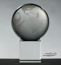 customize globe on cube with Timber 2 Glass, laser engrave globe on cube, personalize globe on cube