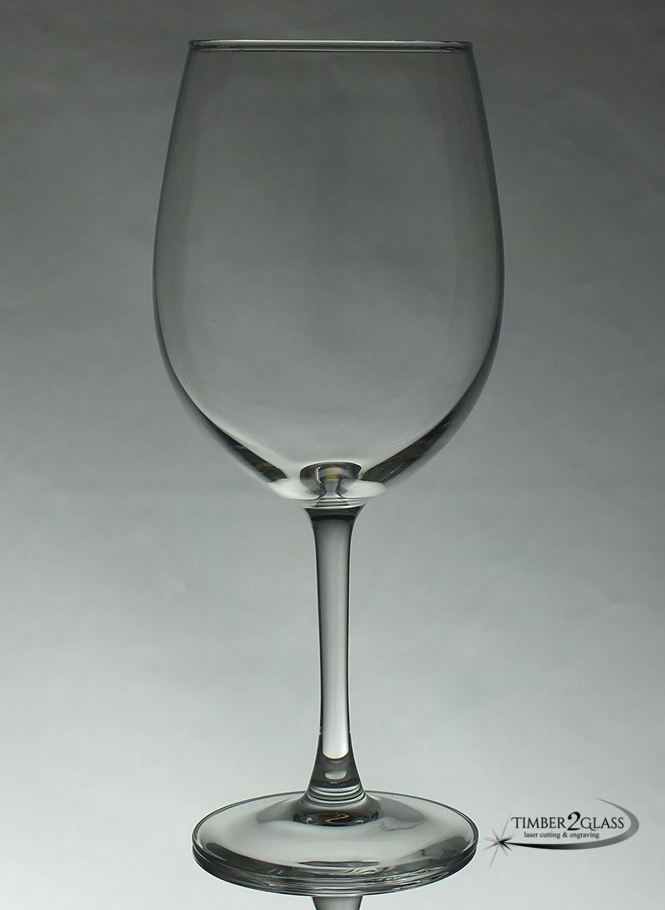 customize clear stem goblet, personalize clear stem goblet with Timber 2 Glass, laser engrave goblet