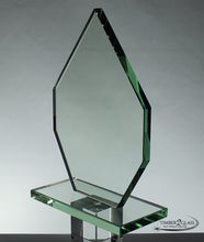 customize diamond shape award-Timber 2 Glass, laser engrave, personalize award