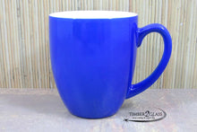 blue bistro mug, laser engrave bistro mug with Timber 2 Glass, customize bistro mug, personalize bistro mug
