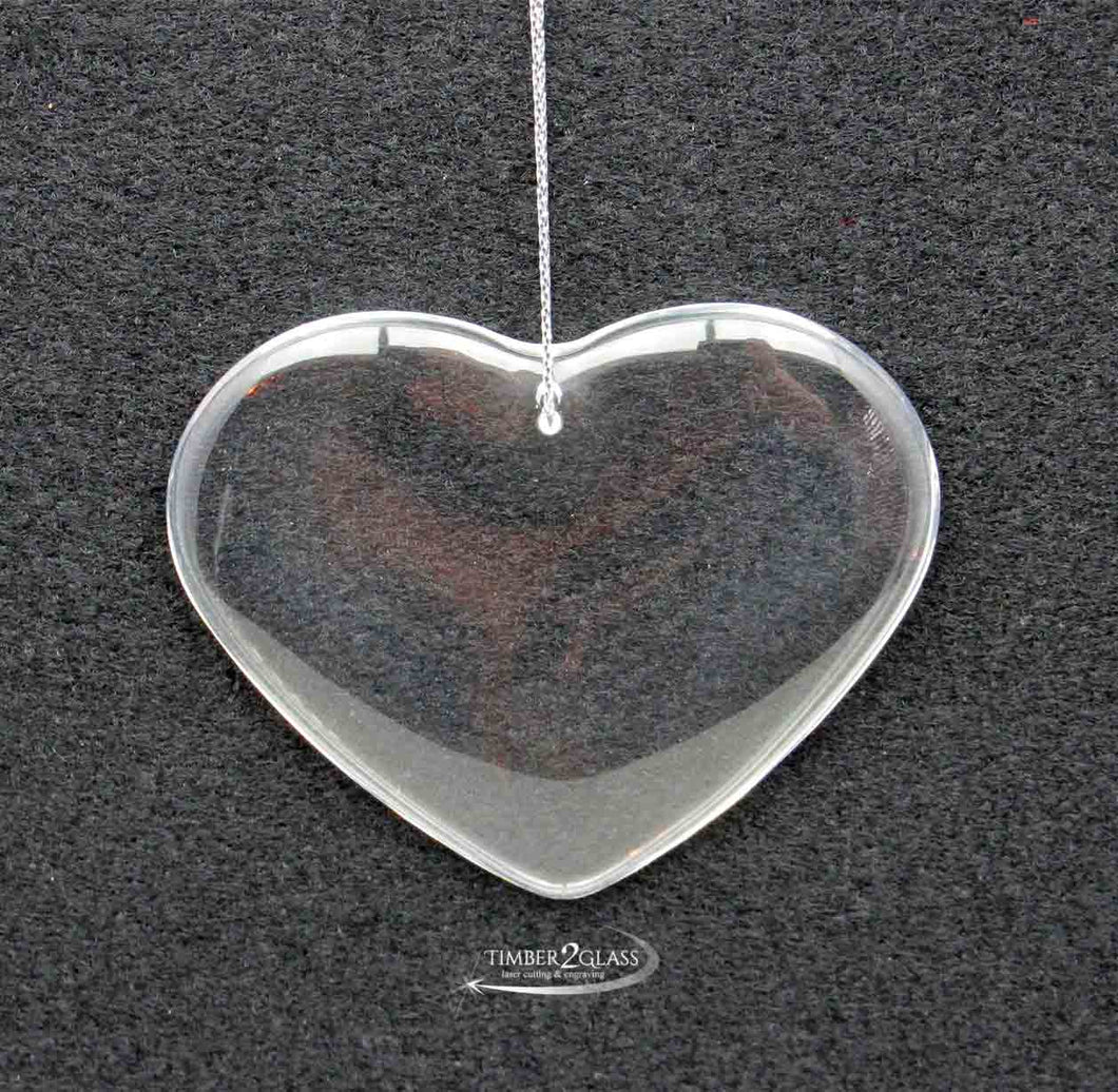 personalize heart glass ornament with Timber 2 Glass, customize heart ornament, heart ornament, glass heart ornament