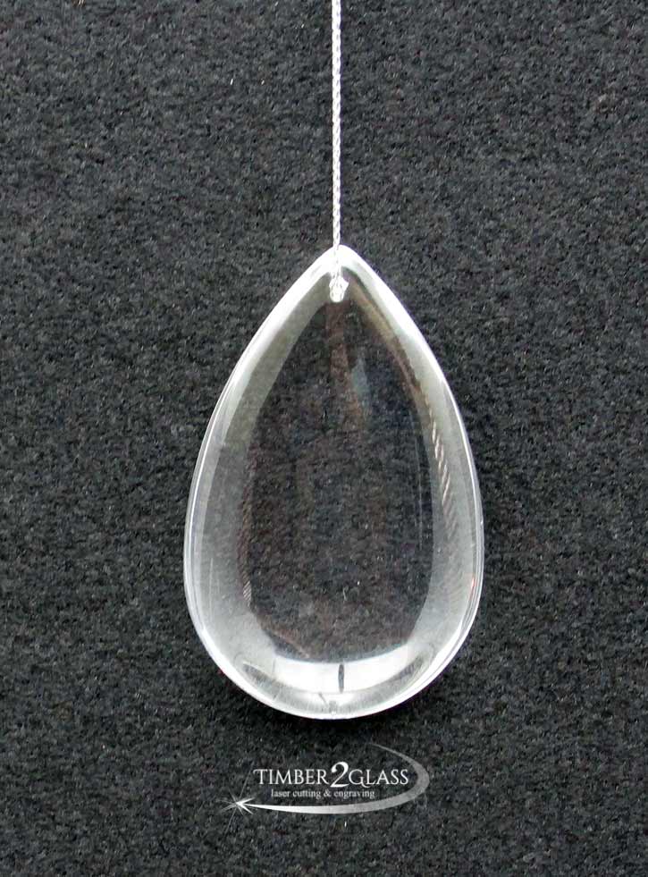engrave crystal teardrop ornament with Timber 2 Glass, personalize heart ornament, customized gifts, heart ornament