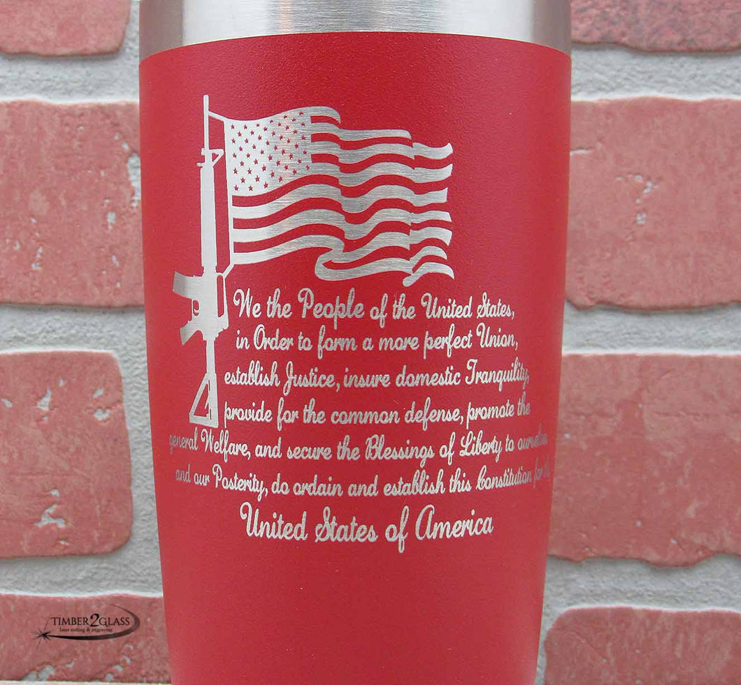 preamble to the constitution, gift ideas, rights, personalize with Timber 2 Glass, customize polar camel tumblers