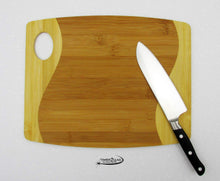 Bamboo Cutting Board with 2 Tone, Rec w/Handle