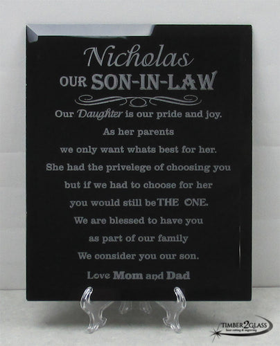 Love Son-in-Law Plaque