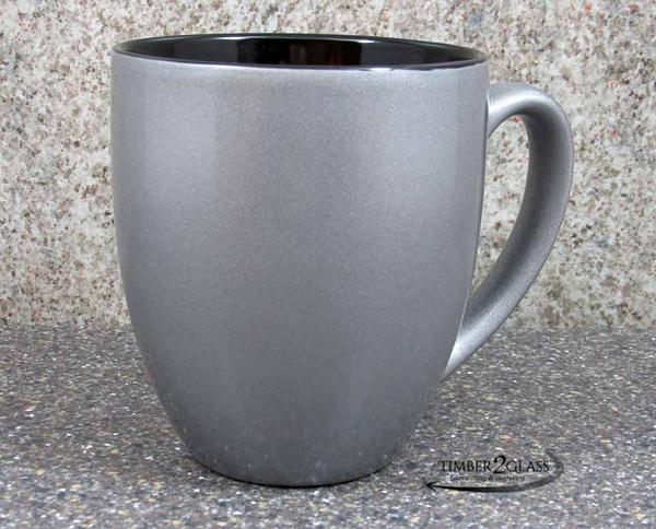 sliver 16 oz. bistro mug, bistro mug, coffee mug, laser engrave coffee cup, personalized bistro mug with Timber 2 Glass, customize blue bistro mug, gift idea, laser engraved gift idea